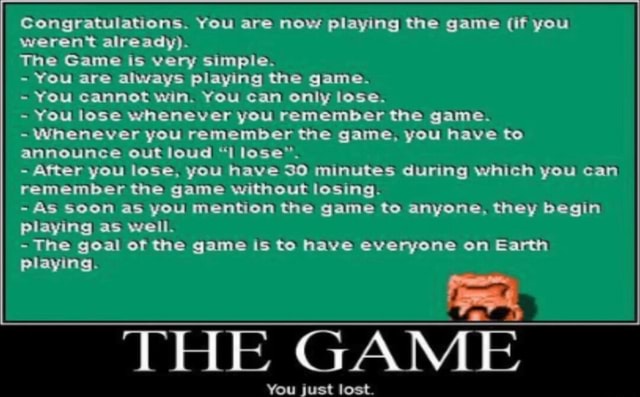 Congratulations. You are now playing the game (if you weren't already