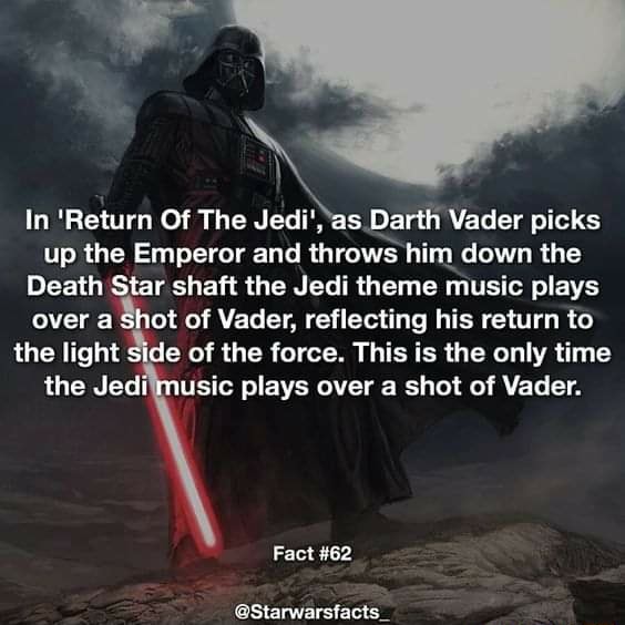 In 'Return Of The Jedi', s Darth Vader picks up the Emperor and throws