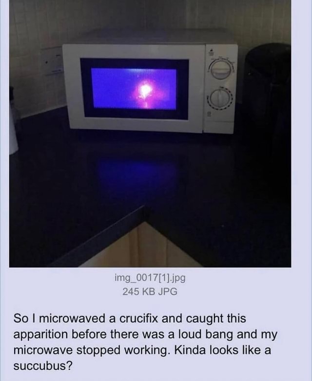 245 KB JPG So I microwaved a crucifix and caught this apparition before