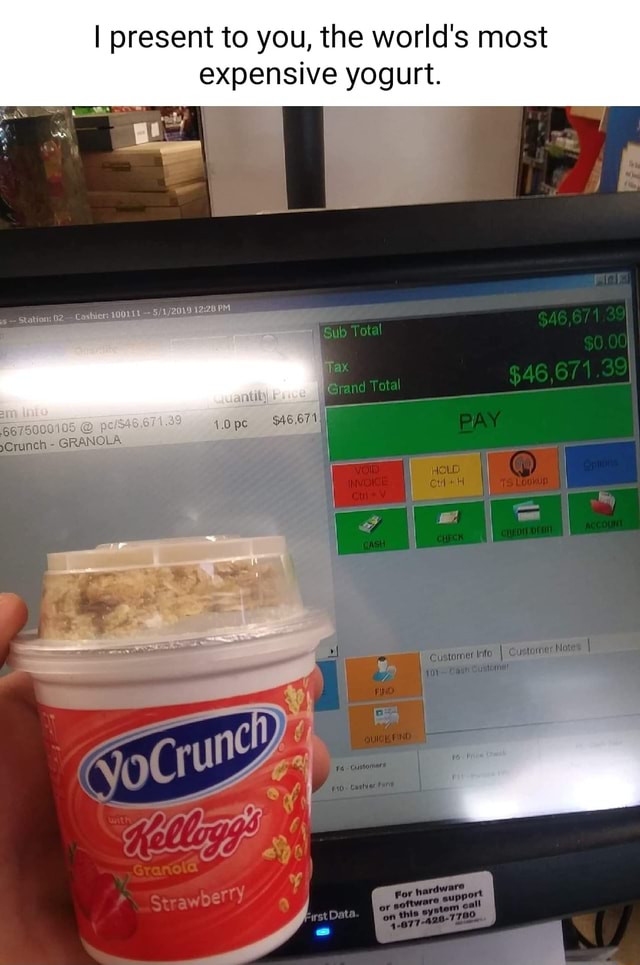 I present to you, the world's most expensive yogurt. Station 02
