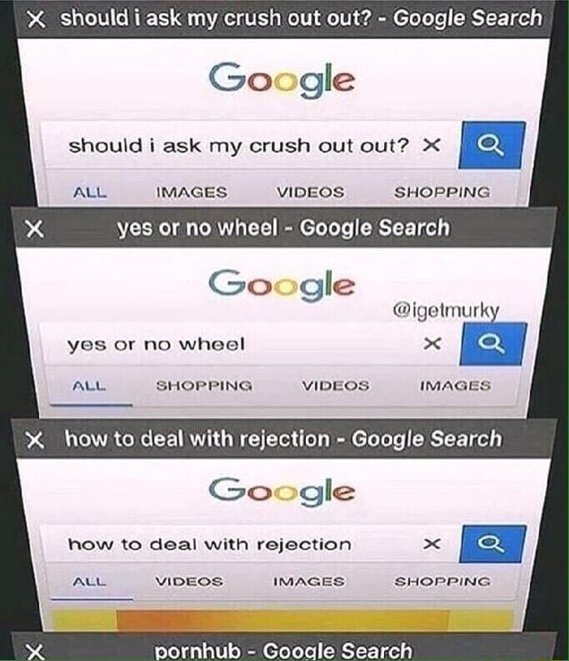 Stages of rejection should i ask my crush out out google search