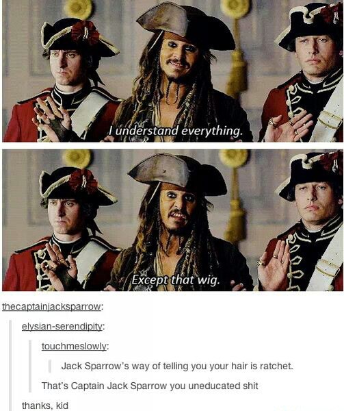 Thecaptalnjacksparrow touchmesiowly Jack Sparrow's way of telling you ...