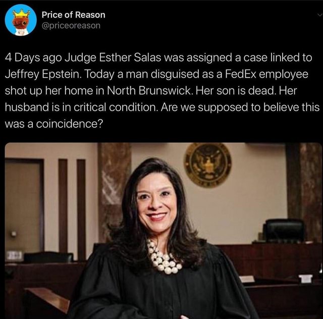 4 Days ago Judge Esther Salas was assigned a case linked to Jeffrey