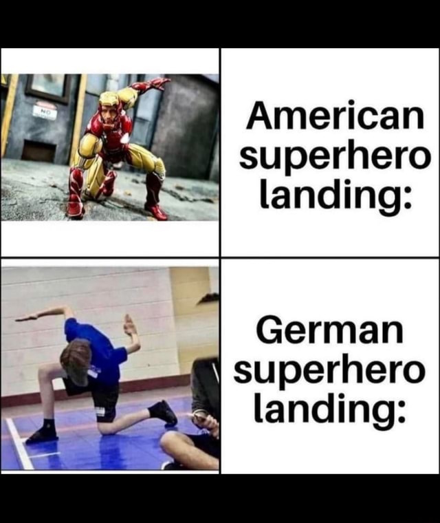 American Superhero Landing German Superhero Landing American Superhero Landing German Superhero Landing
