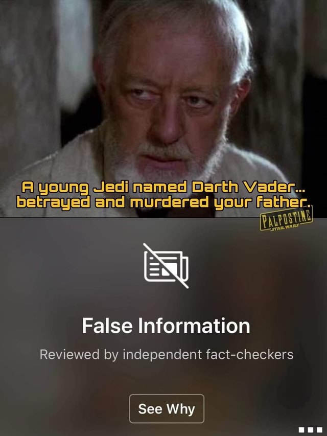Young Jedi named) Darth Vader... betrayedI and murdered your father