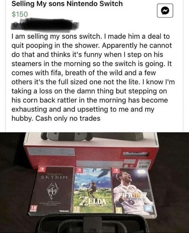 selling my nintendo switch