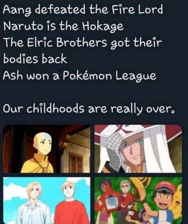 Aang. defeated the Fire Lord Naruto TS the Hokage The