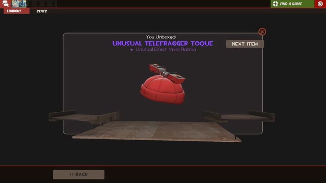 You Unboxed: UNUSUAL TELEFRAGGER TOQUE Unusual Effect: Vivid Plasma ...