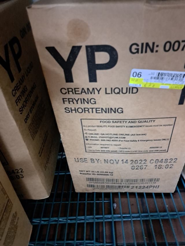 CREAMY LIQUID FRYING SHORTENING FOOD SAFETY AND QUALITY BY. 144A CARZ