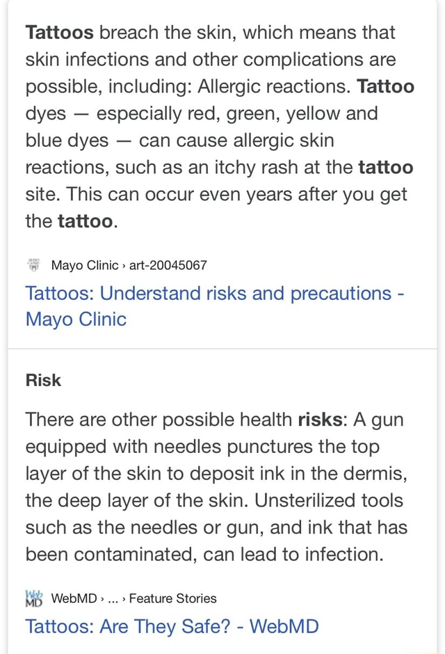 Allergic reaction to red ink - Mayo Clinic