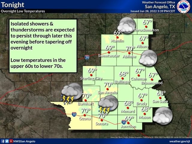 'Weather Forecast Office Tonight San Angelo, TX Overnight Low ...