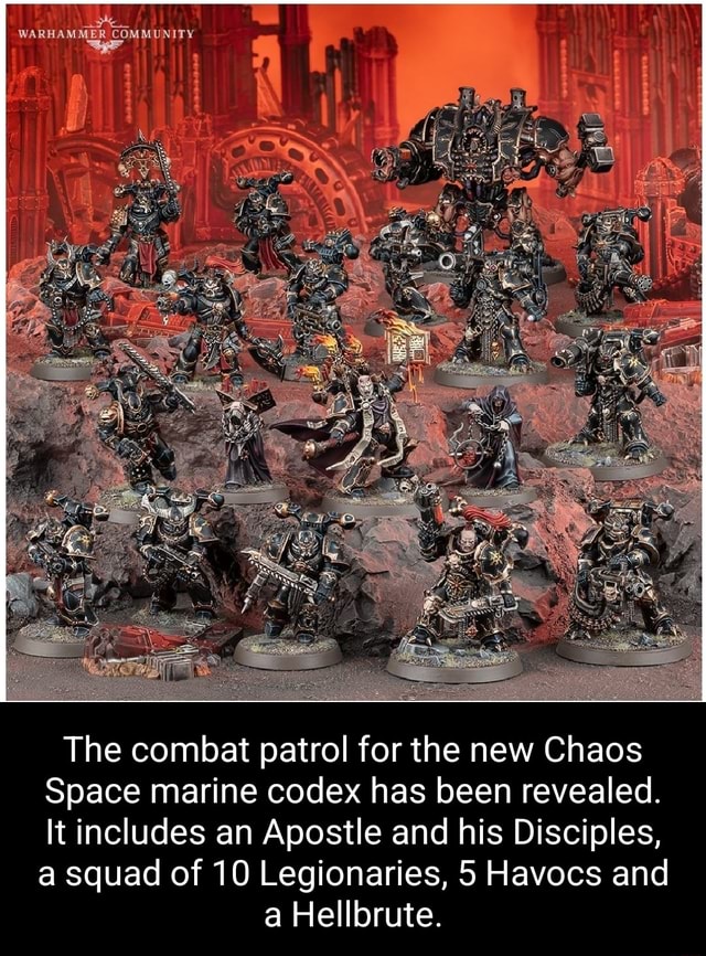 WARHAMMER COMMUNITY The combat patrol for the new Chaos Space marine ...