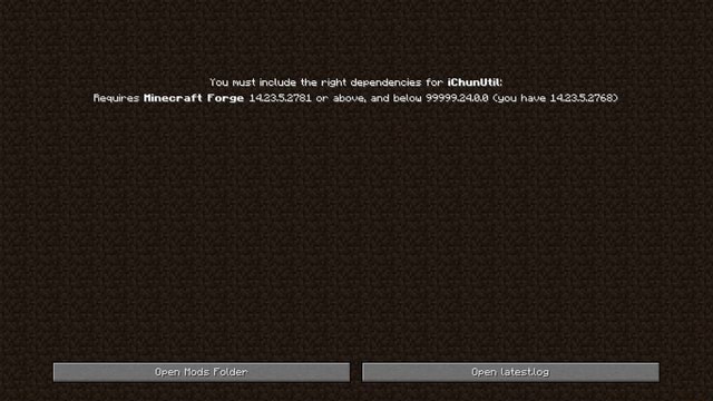 Что делать если майнкрафт пишет you must include the right dependencies for