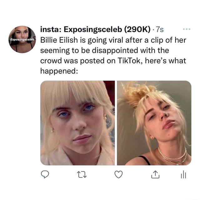 Insta: Exposingsceleb (290K) - Billie Eilish Is Going Viral After A ...