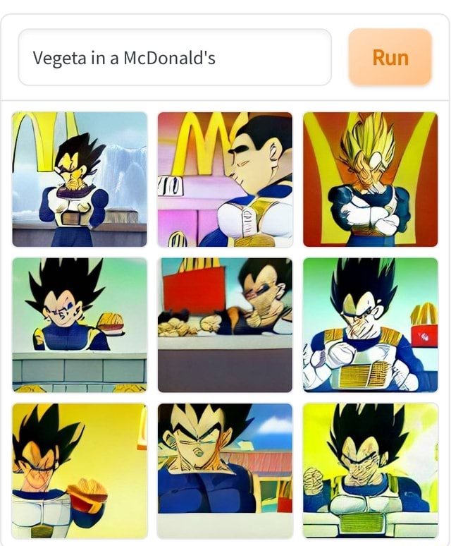 Vegeta In A McDonald s 