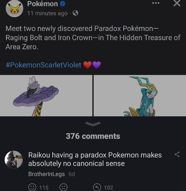 Pokemon Raging Bolt - Paradox Raikou