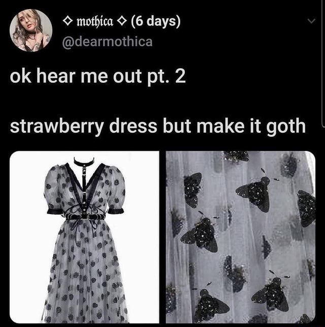 Deluxe doll goth strawberry dress Clearance