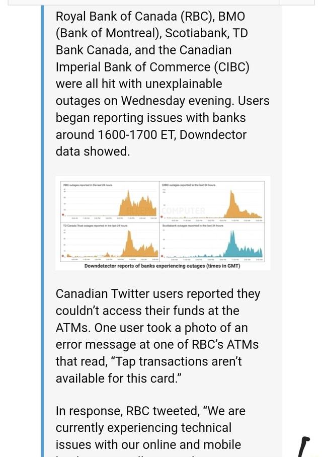 bmo technical issues