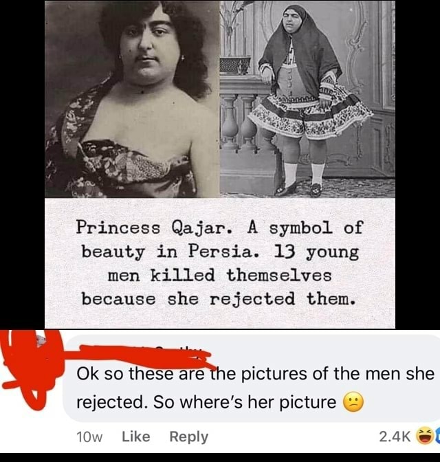 Princess Qajar. A symbol of beauty in Persia. 13 young men killed