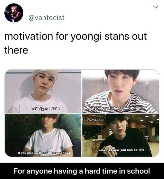 Motivation for yoongi stans out there For anyone having a hard time in ...