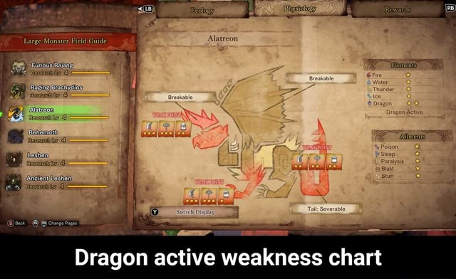 Dragon active weakness chart - Dragon active weakness chart - iFunny