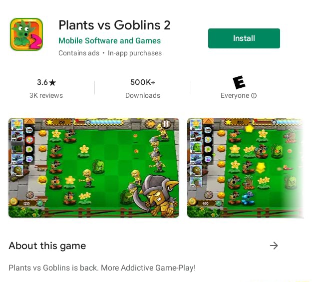 Plants vs Goblins