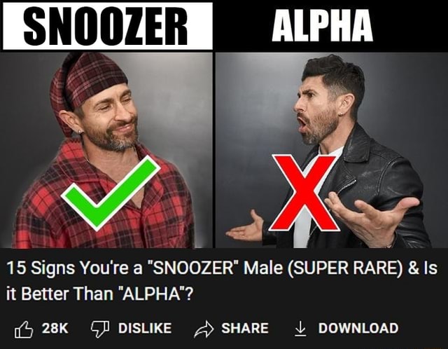 15 Signs Youre A Snoozer Male Super Rare And Is It Better Than Alpha Oislike Share Download 
