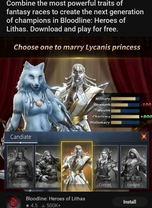 Combine the most powerful traits of fantasy races to create the next ...