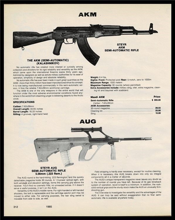 'THE AKM (SEMI-AUTOMATIC) (KALASHNIKOV) SPECIFICATIONS Sarel Leng STEYR ...