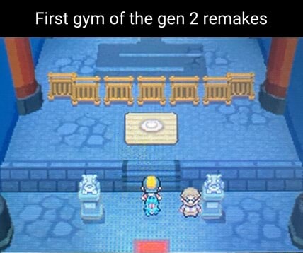 First gym of the gen 2 remakes - iFunny