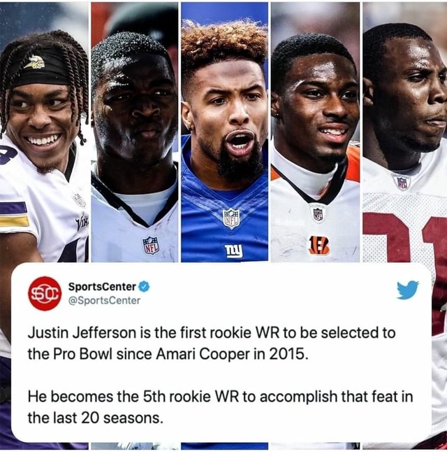 Sportscenter Justin Jefferson Is The First Rookie Wr To Be Selected To ...
