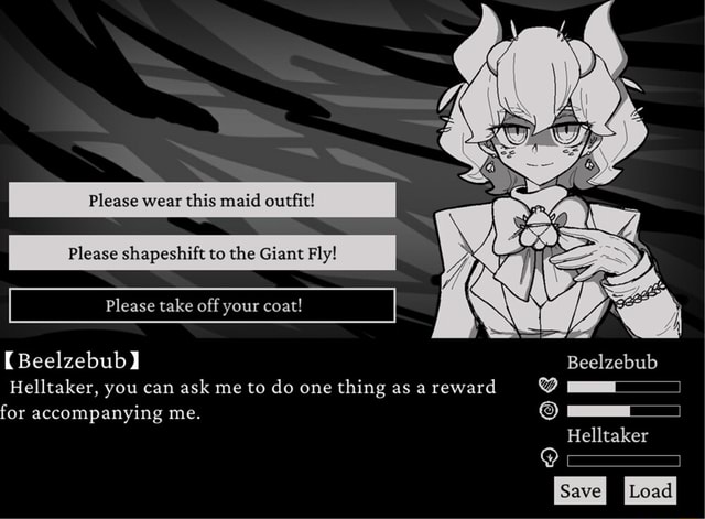 Please wear this maid outfit! Please shapeshift to the Giant Fly