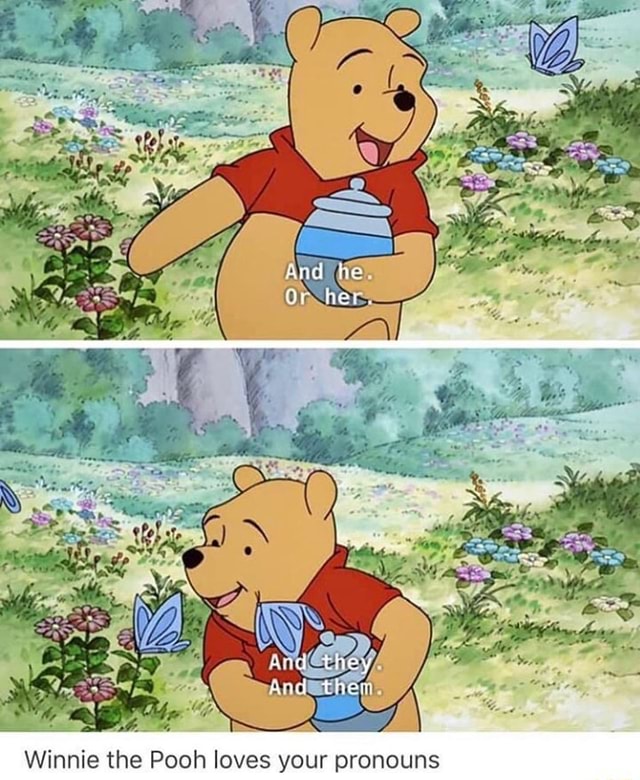 E Winnie The Pooh Loves Your Pronouns Ifunny