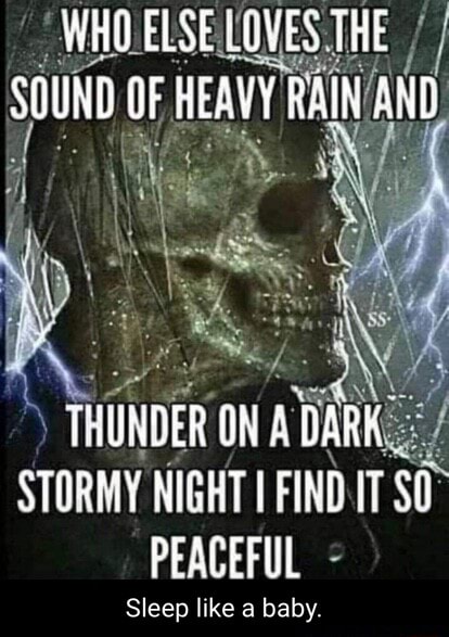 WHO TCLSELGVES THE SOUND OF HEAYY RAIN THUNSER ON DARK STORMY NIGHT ...