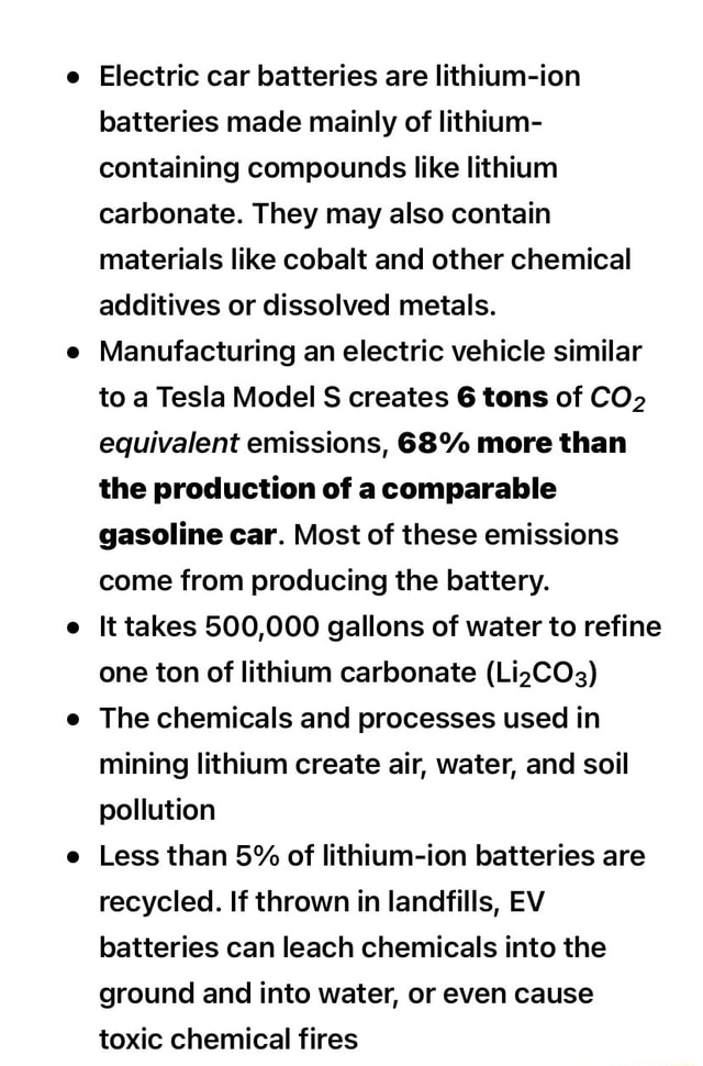Electric car batteries are lithiumion batteries made mainly of lithium