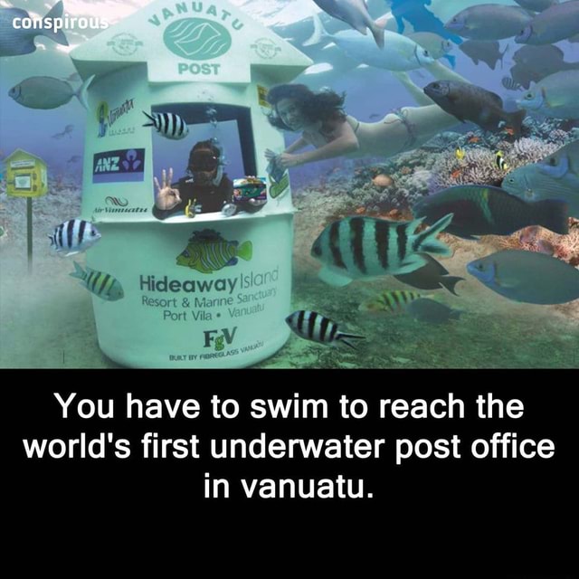 Hideaway You have to swim to reach the world's first underwater post office  in vanuatu. - America's best pics and videos