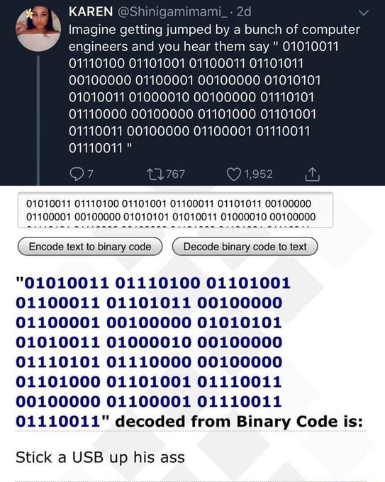 KAREN @Shi mime Imagine getting jumped by a bunch of computer engincers