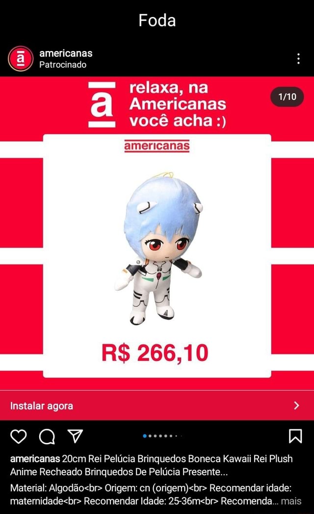 Boneca Kawaii Anime de Algodão Recheado, Brinquedos de Pelúcia