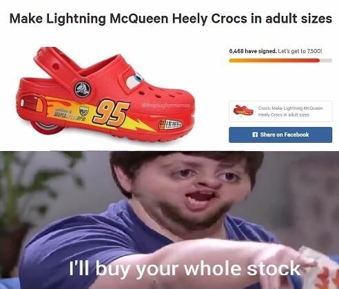 lightning mcqueen heely crocs adult