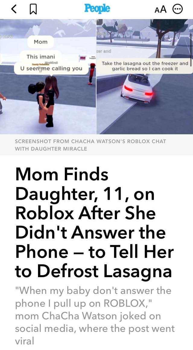 Mom Finds Daughter on Roblox