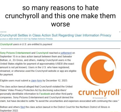 Yaaay Aaaahw Why crunchyroll!? : r/Crunchyroll