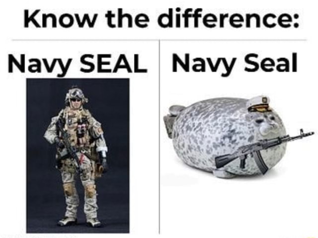 Know The Difference Navy Seal Navy Seal Ifunny
