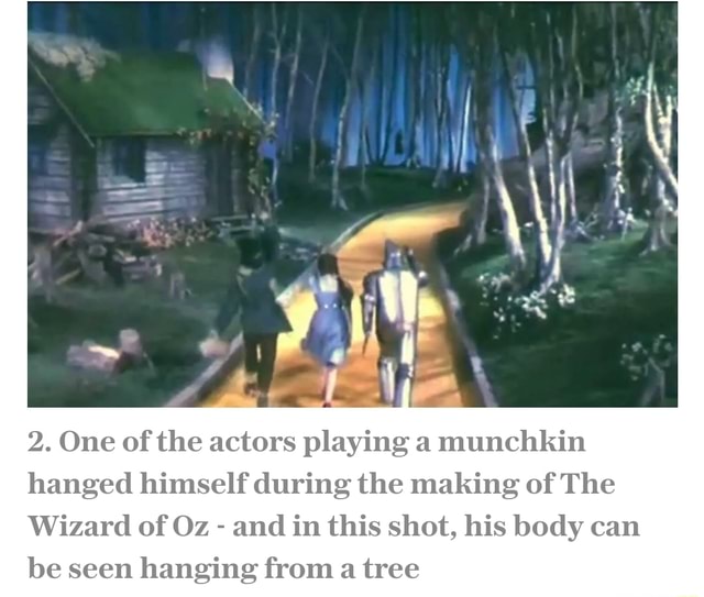 Munchkin wizard of oz hanging himself