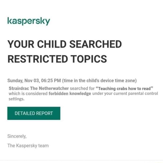 delete child profile kaspersky safe kids
