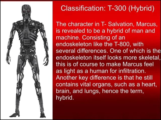 Classification: T-300 (Hybrid) The character in T- Salvation, Marcus ...