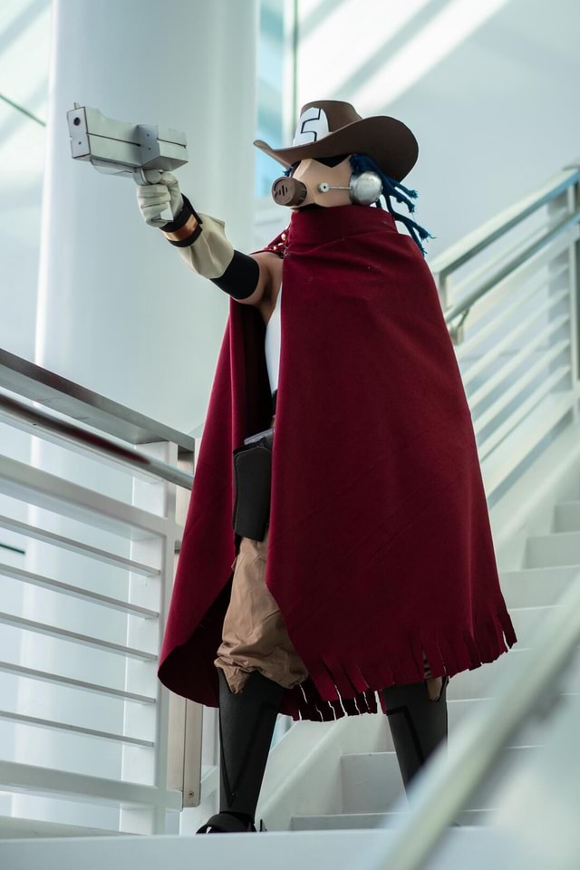 A pic of my Snipe cosplay from Boku No Hero Academia. Pic taken at