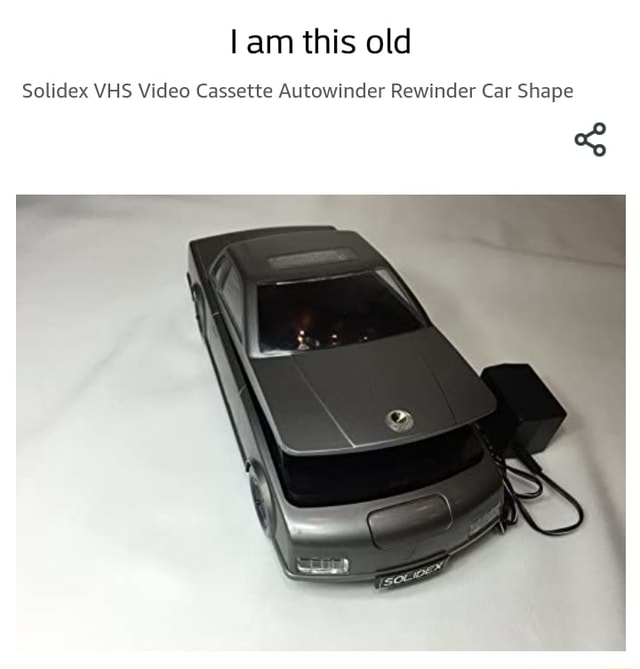 Lam this old Solidex VHS Video Cassette Autowinder Rewinder Car Shape