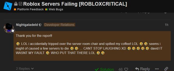 Roblox Servers Failing [ROBLOXCRITICAL] - Website Bugs - Developer