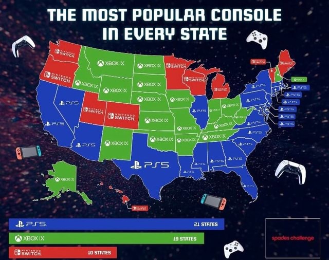 THE MOST POPULAR CONSOLE IN EVERY STATE iFunny