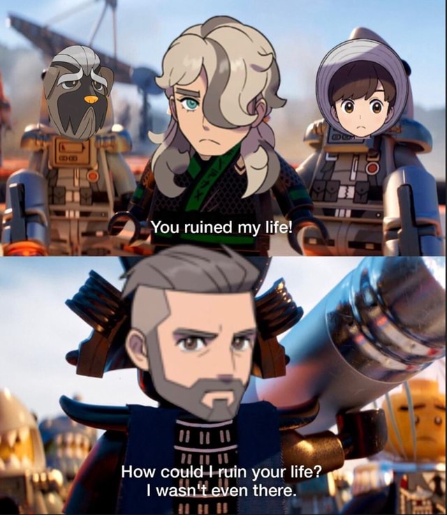 You ruined my life! How could I ruin your life? I wasn't even there